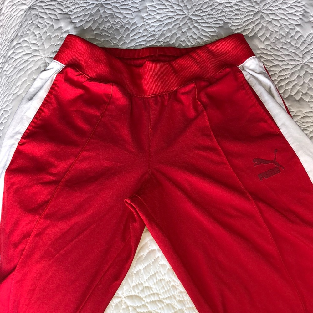 Red Puma Track Pants
